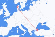 Flights from Bursa, Turkey to Billund, Denmark