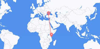 Flyreiser fra Tanzania til Tyrkia