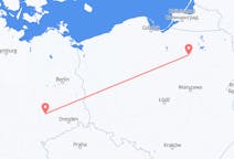 Flyrejser fra Leipzig, Tyskland til Szczytno, Polen