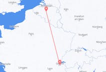 出发地 瑞士出发地 日內瓦目的地 比利时布鲁塞尔的航班