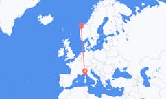 Flights from Sandane, Norway to Calvi, Haute-Corse, France