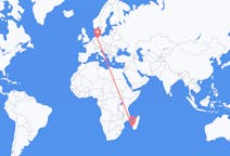 Flyrejser fra Toliara, Madagaskar til Hannover, Tyskland