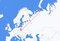 Fly fra Naryan-Mar til Katowice