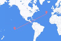 Flights from Makemo, French Polynesia to Terceira Island, Portugal