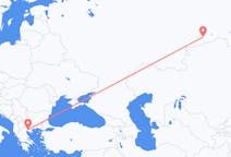 Fly fra Kurgan, Kurgan Oblast til Thessaloniki