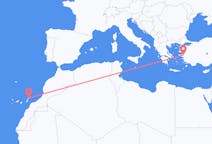 出发地 西班牙出发地 兰萨罗特岛目的地 土耳其伊兹密尔的航班