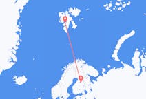 Vuelos de Kajaani, Finlandia hacia Svalbard, Svalbard y Jan Mayen