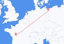 Flyrejser fra Stettin, Polen til Poitiers, Frankrig