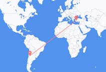 Flyreiser fra San Juan, Argentina til Denizli, Tyrkia