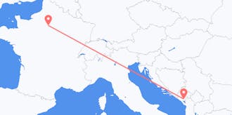 Flyrejser fra Frankrig til Montenegro