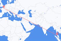 Flyreiser fra Alor Setar, Malaysia til Paris, Frankrike