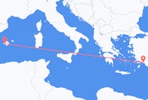 出发地 土耳其出发地 达拉曼目的地 西班牙帕尔马的航班