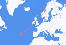 Flights from Horta, Azores, Portugal to Røros, Norway