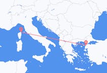 Fly fra Canakkale til Bastia