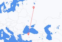 Flyreiser fra Moskva, Russland til Ankara, Tyrkia