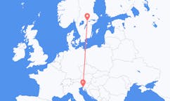 Flyg från Trieste, Italien till Örebro, Sverige