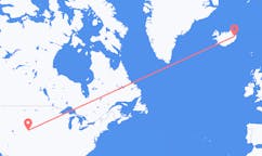Flyrejser fra Laramie, USA til Egilsstaðir, Island