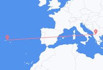 Flyreiser fra Ohrid, Nord-Makedonia til Terceira, Portugal