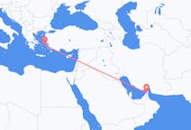 Vluchten van Ras al-Khaimah naar Ikaria