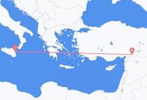 Flyg från Catania, Italien till Gaziantep, Turkiet
