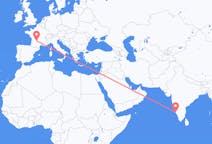Flyrejser fra Mangalore, Indien til Brive-la-gaillarde, Frankrig