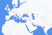 Flyreiser fra Nashik, India til Liverpool, England