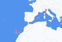 出发地 西班牙出发地 特内里费岛目的地 意大利比萨的航班