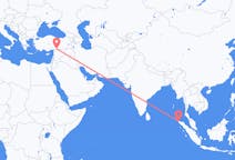 出发地 印度尼西亚班達亞齊目的地 土耳其加濟安泰普的航班