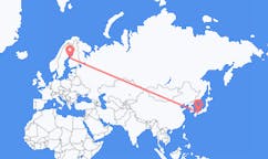 Flyrejser fra Takamatsu, Japan til Karleby, Finland
