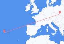 Fly fra Kraków til Horta, Azores