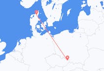 Flights from Ostrava in Czechia to Aalborg in Denmark