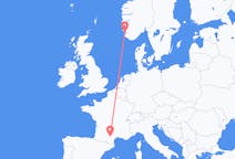 Flyg från Castres, Frankrike till Stavanger, Norge