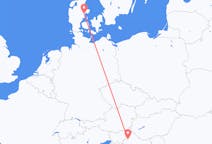 Flyg från Zagreb, Kroatien till Århus, Danmark