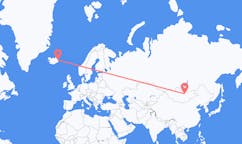 出发地 蒙古乌兰巴托目的地 冰岛埃伊尔斯塔济的航班