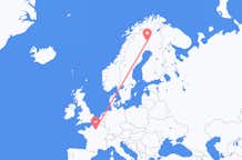 Flyreiser fra Pajala, Sverige til Paris, Frankrike