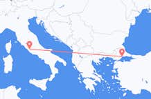 Loty z Tekirdagu, Turcja z Rzym, Włochy