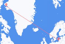 リトアニアのパランガから、グリーンランドのカーナークまでのフライト
