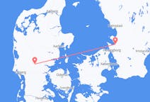 Vluchten van Ängelholm, Zweden naar Billund, Denemarken