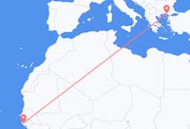 Flyreiser fra Ziguinchor, Senegal til Alexandroupolis, Hellas