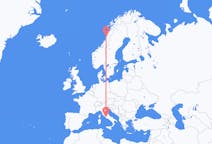 Flights from Sandnessjøen, Norway to Rome, Italy