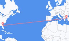 Flyreiser fra Jacksonville, USA til Lemnos, Hellas