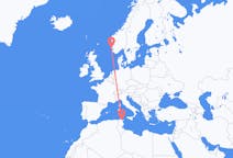 出发地 突尼斯出发地 突尼斯目的地 挪威海宁格松的航班