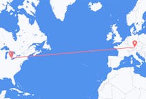 Flyreiser fra Detroit, USA til München, Tyskland