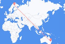 Vols de Narrabri, Australie vers Kolari, Finlande