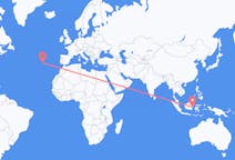 出发地 印度尼西亚巴厘巴板目的地 葡萄牙蓬塔德尔加达的航班