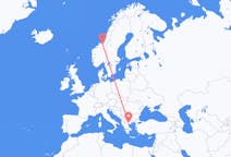 Flights from from Trondheim to Thessaloniki
