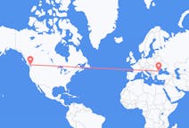 Flyrejser fra Vancouver, Canada til Constanta, Rumænien
