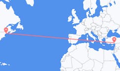 Flyreiser fra Rockland, USA til Adana, Tyrkia