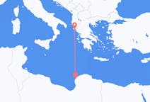 Flyreiser fra Benghazi, til Corfu