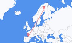 Loty z Pajala, Szwecja do San Sebastián, Hiszpania